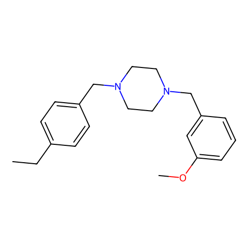 1-(4-Ethylbenzyl)-4-(3-methoxybenzyl)piperazine structure