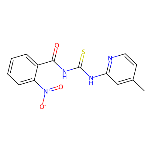 N-[(4-methylpyridin-2-yl)carbamothioyl]-2-nitrobenzamide structure