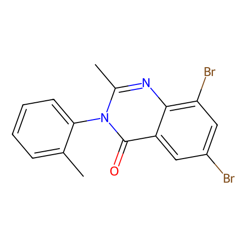 6,8-dibromo-2-methyl-3-(o-tolyl)quinazolin-4(3H)-one structure