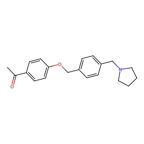 alpha-(4-Acetylphenoxy)-alpha'-(1-pyrrolidinyl)p-xylol structure