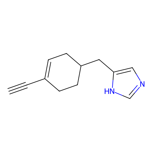 5-[(4-ethynylcyclohex-3-en-1-yl)methyl]-1H-imidazole structure