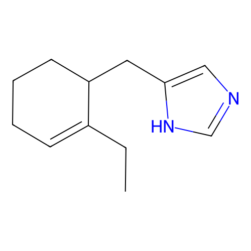 5-[(2-ethylcyclohex-2-en-1-yl)methyl]-1H-imidazole structure