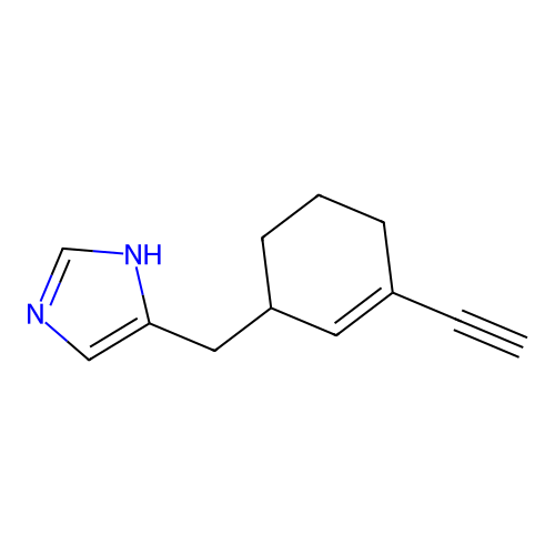 5-[(3-ethynylcyclohex-2-en-1-yl)methyl]-1H-imidazole structure