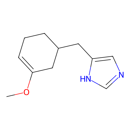 5-[(3-methoxycyclohex-3-en-1-yl)methyl]-1H-imidazole structure