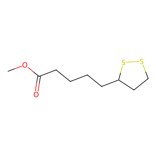 Methyl 5-(dithiolan-3-yl)pentanoate structure