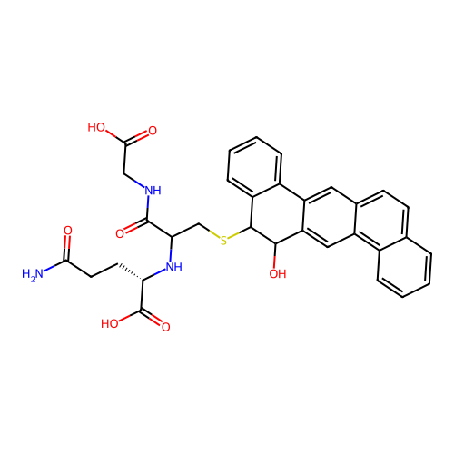 Glycine, N-(S-(5,6-dihydro-6-hydroxydibenz(a,h)anthracen-5-yl)-N-L-gamma-glutamyl-L-cysteinyl)- structure