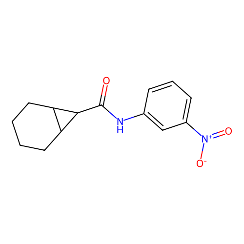 N-(3-nitrophenyl)bicyclo[4.1.0]heptane-7-carboxamide structure