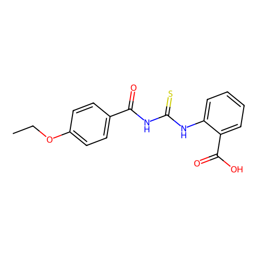 2-[(4-Ethoxybenzoyl)carbamothioylamino]benzoic acid structure
