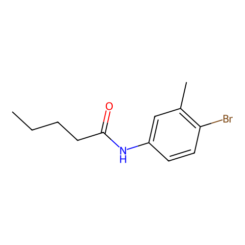 N-(4-bromo-3-methylphenyl)pentanamide structure