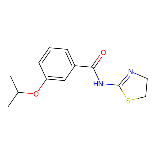 N-(4,5-dihydro-1,3-thiazol-2-yl)-3-(propan-2-yloxy)benzamide structure