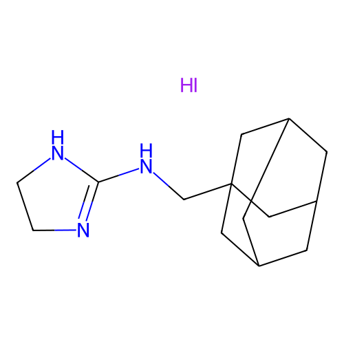 N-(1-adamantylmethyl)-4,5-dihydro-1H-imidazol-2-amine;hydroiodide structure