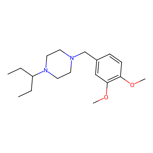 1-(3,4-Dimethoxybenzyl)-4-(pentan-3-yl)piperazine structure