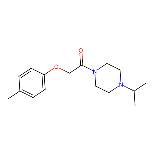 1-Isopropyl-4-[(4-methylphenoxy)acetyl]piperazine structure