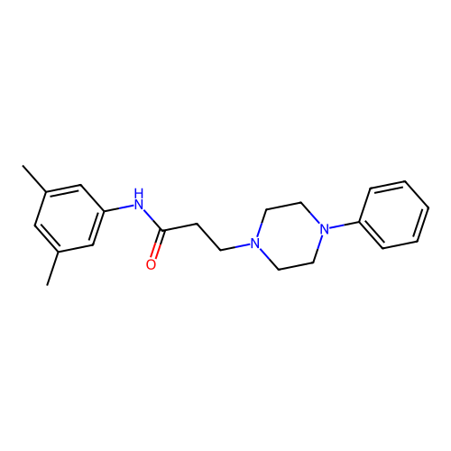 N-(3,5-dimethylphenyl)-3-(4-phenylpiperazin-1-yl)propanamide structure