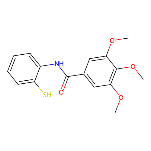 3,4,5-trimethoxy-N-(2-sulfanylphenyl)benzamide structure