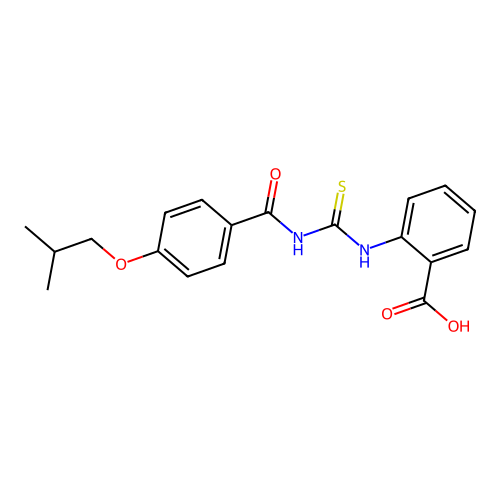 2-[[4-(2-Methylpropoxy)benzoyl]carbamothioylamino]benzoic acid structure
