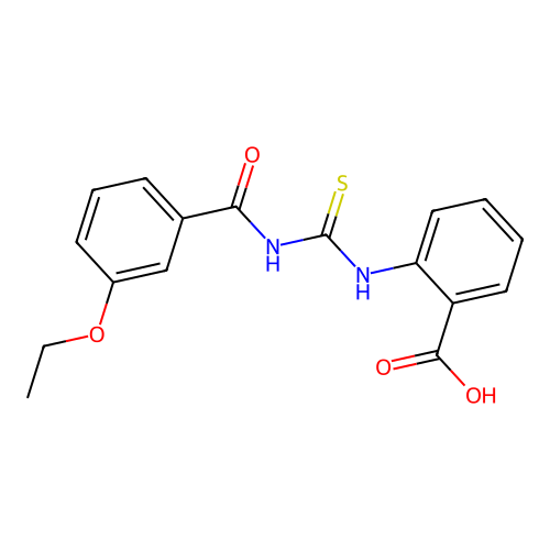 2-[(3-Ethoxybenzoyl)carbamothioylamino]benzoic acid structure