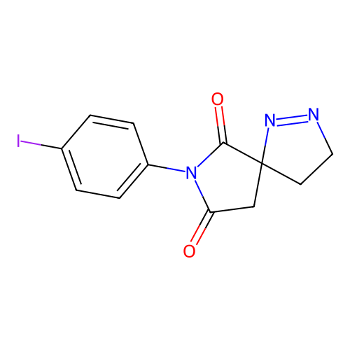 7-(4-Iodophenyl)-1,2,7-triazaspiro[4.4]non-1-ene-6,8-dione structure