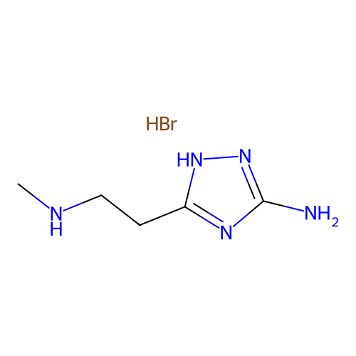 5-[2-(methylamino)ethyl]-1H-1,2,4-triazol-3-amine;hydrobromide structure