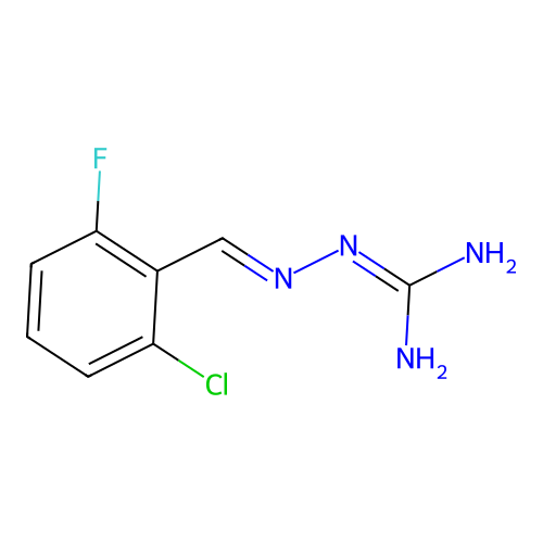 1-{[(2-Chloro-6-fluorophenyl)methylidene]amino}guanidine structure