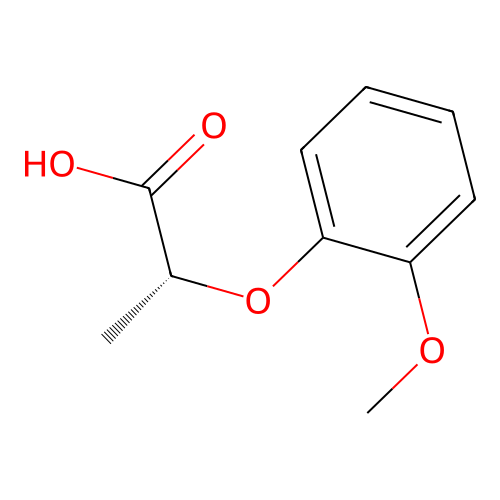 (2R)-2-(2-methoxyphenoxy)propanoic acid structure