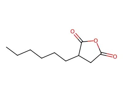 (3R)-3-hexyloxolane-2,5-dione structure