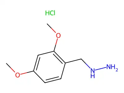 ((2,4-Dimethoxyphenyl)methyl)hydrazine hydrochloride structure