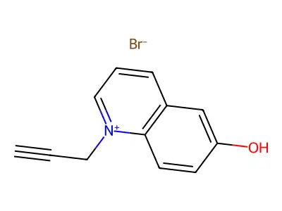 6-Hydroxy-1-(2-propyn-1-yl)quinolinium bromide structure