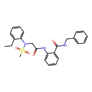N-benzyl-2-[[2-(2-ethyl-N-methylsulfonylanilino)acetyl]amino]benzamide structure