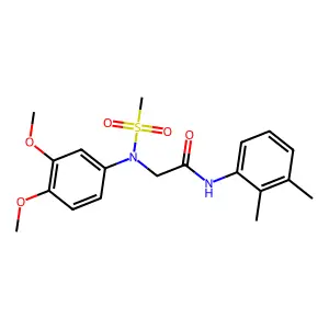 2-(3,4-dimethoxy-N-methylsulfonylanilino)-N-(2,3-dimethylphenyl)acetamide structure