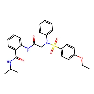 2-[[2-(N-(4-ethoxyphenyl)sulfonylanilino)acetyl]amino]-N-propan-2-ylbenzamide structure