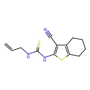 N-allyl-N'-(3-cyano-4,5,6,7-tetrahydro-1-benzothien-2-yl)thiourea structure