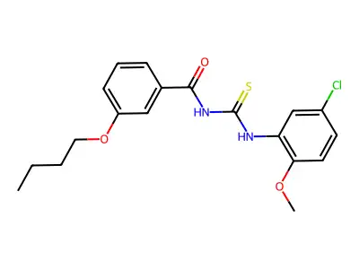 3-butoxy-N-[(5-chloro-2-methoxyphenyl)carbamothioyl]benzamide structure