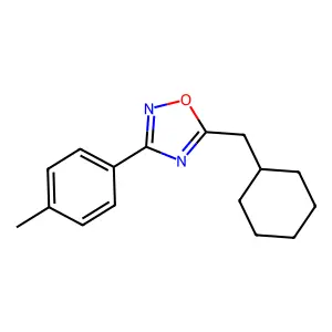 5-(Cyclohexylmethyl)-3-(4-methylphenyl)-1,2,4-oxadiazole structure
