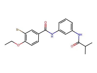3-bromo-4-ethoxy-N-[3-(2-methylpropanoylamino)phenyl]benzamide structure