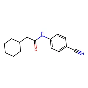 N-(4-cyanophenyl)-2-cyclohexylacetamide structure
