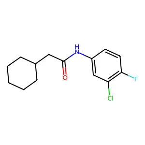 N-(3-chloro-4-fluorophenyl)-2-cyclohexylacetamide structure