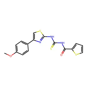 N-[4-(4-methoxyphenyl)-1,3-thiazol-2-yl]-N'-(2-thienylcarbonyl)thiourea structure