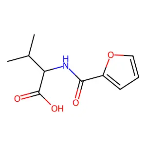 (2S)-2-[(furan-2-yl)formamido]-3-methylbutanoic acid structure