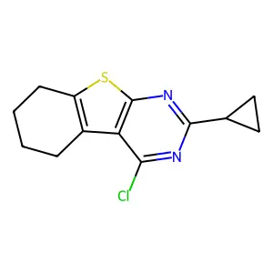 3-chloro-5-cyclopropyl-8-thia-4,6-diazatricyclo[7.4.0.0,2,7]trideca-1(9),2,4,6-tetraene structure