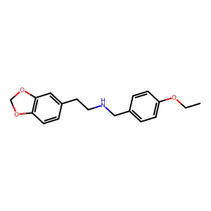 2-(1,3-benzodioxol-5-yl)-N-(4-ethoxybenzyl)ethanamine structure