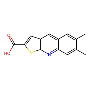6,7-Dimethylthieno[2,3-b]quinoline-2-carboxylic acid structure