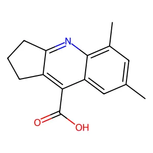 5,7-Dimethyl-2,3-dihydro-1H-cyclopenta[b]quinoline-9-carboxylic acid structure