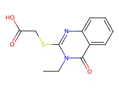 2-((3-Ethyl-4-oxo-3,4-dihydroquinazolin-2-yl)thio)acetic acid structure