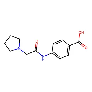 4-(2-(Pyrrolidin-1-yl)acetamido)benzoic acid structure
