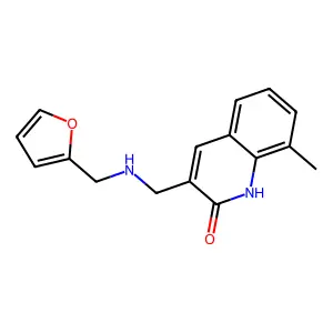 3-{[(Furan-2-ylmethyl)-amino]-methyl}-8-methyl-1H-quinolin-2-one structure