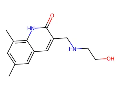 3-[[(2-Hydroxyethyl)amino]methyl]-6,8-dimethyl-2(1H)-quinolinone structure