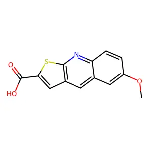 6-Methoxy-thieno[2,3-b]quinoline-2-carboxylic acid structure