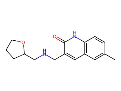 6-Methyl-3-[[[(tetrahydro-2-furanyl)methyl]amino]methyl]-2(1H)-quinolinone structure