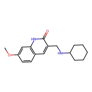 3-Cyclohexylaminomethyl-7-methoxy-1H-quinolin-2-one structure